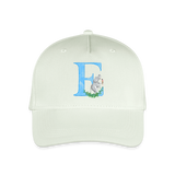 Kinder Snapback Cap personalisiert –  mit Anfangsbuchstaben "E" - Helles Mintgrün