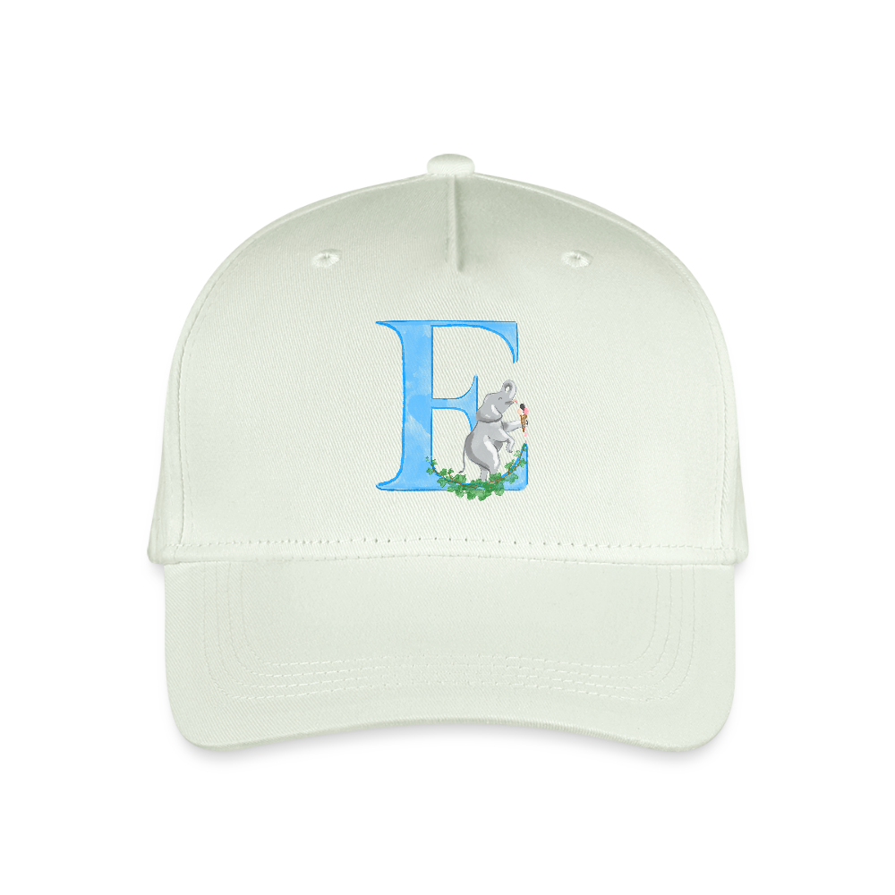 Kinder Snapback Cap personalisiert –  mit Anfangsbuchstaben "E" - Helles Mintgrün
