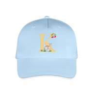 Kinder Snapback Cap personalisiert –  mit Anfangsbuchstaben "K" - Hellblau