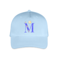 Kinder Snapback Cap personalisiert –  mit Anfangsbuchstaben "M" - Hellblau