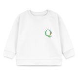 Baby Sweatshirt personalisiert – Bio-Baumwolle Buchstabe "Q" - Weiß