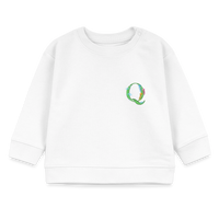 Baby Sweatshirt personalisiert – Bio-Baumwolle Buchstabe "Q" - Weiß
