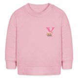 Baby Sweatshirt personalisiert – Bio-Baumwolle Buchstabe "Y" - Hellrosa
