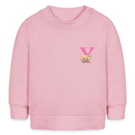 Baby Sweatshirt personalisiert – Bio-Baumwolle Buchstabe "Y" - Hellrosa