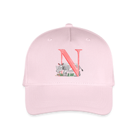 Kinder Snapback Cap personalisiert –  mit Anfangsbuchstaben "N" - Hellrosa