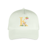 Kinder Snapback Cap personalisiert –  mit Anfangsbuchstaben "K" - Helles Mintgrün