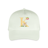 Kinder Snapback Cap personalisiert –  mit Anfangsbuchstaben "K" - Helles Mintgrün
