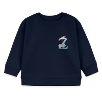 Baby Sweatshirt personalisiert – Bio-Baumwolle Buchstabe "Z" - Navy