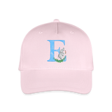 Kinder Snapback Cap personalisiert –  mit Anfangsbuchstaben "E" - Hellrosa