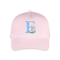 Kinder Snapback Cap personalisiert –  mit Anfangsbuchstaben "E" - Hellrosa