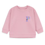 Baby Sweatshirt personalisiert – Bio-Baumwolle Buchstabe "P" - Hellrosa
