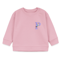 Baby Sweatshirt personalisiert – Bio-Baumwolle Buchstabe "P" - Hellrosa