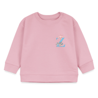 Baby Sweatshirt personalisiert – Bio-Baumwolle Buchstabe "Z" - Hellrosa