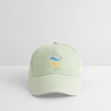 Kinder Snapback Cap personalisiert –  mit Anfangsbuchstaben "W" - Helles Mintgrün