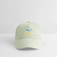 Kinder Snapback Cap personalisiert –  mit Anfangsbuchstaben "W" - Helles Mintgrün