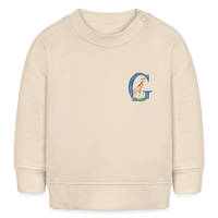 Baby Sweatshirt personalisiert – Bio-Baumwolle Buchstabe "G" - Weißgrau