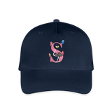 Kinder Snapback Cap personalisiert –  mit Anfangsbuchstaben "S" - Navy
