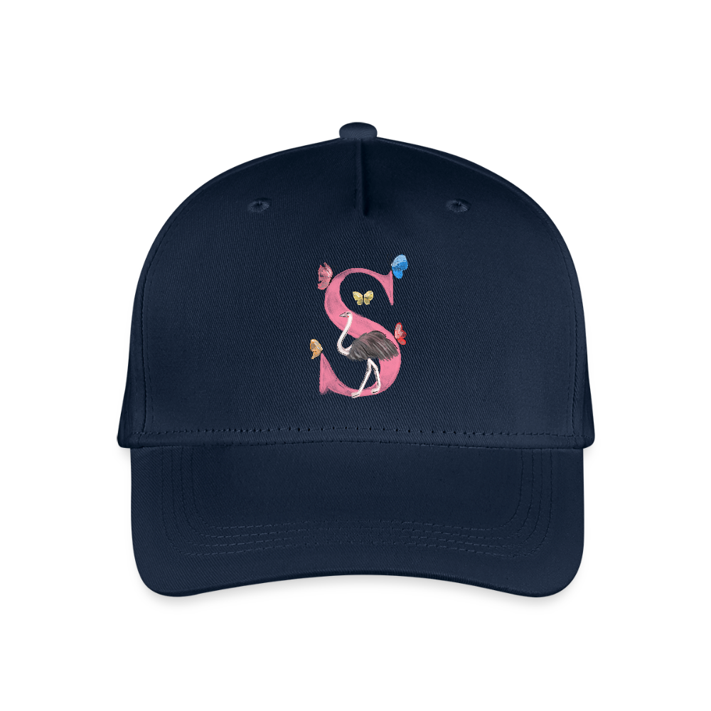 Kinder Snapback Cap personalisiert –  mit Anfangsbuchstaben "S" - Navy