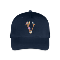 Kinder Snapback Cap personalisiert –  mit Anfangsbuchstaben "V" - Navy