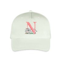 Kinder Snapback Cap personalisiert –  mit Anfangsbuchstaben "N" - Helles Mintgrün