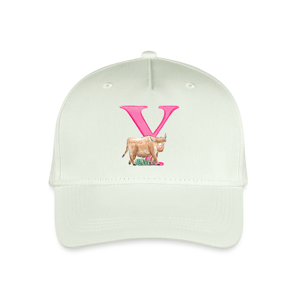 Kinder Snapback Cap personalisiert –  mit Anfangsbuchstaben "Y" - Helles Mintgrün