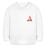 Baby Sweatshirt personalisiert – Bio-Baumwolle Buchstabe "A" - Weiß