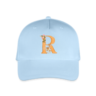 Kinder Snapback Cap personalisiert –  mit Anfangsbuchstaben "R" Rosie - Hellblau
