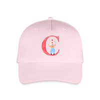 Kinder Snapback Cap personalisiert –  mit Anfangsbuchstaben "C" - Hellrosa