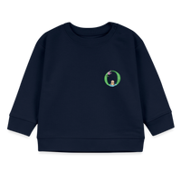 Baby Sweatshirt personalisiert – Bio-Baumwolle Buchstabe "O" - Navy