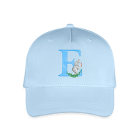 Kinder Snapback Cap personalisiert –  mit Anfangsbuchstaben "E" - Hellblau