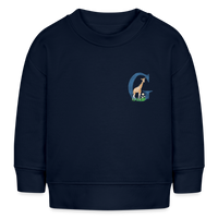 Baby Sweatshirt personalisiert – Bio-Baumwolle Buchstabe "G" - Navy