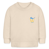 Baby Sweatshirt personalisiert – Bio-Baumwolle Buchstabe "W" - Weißgrau