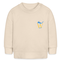 Baby Sweatshirt personalisiert – Bio-Baumwolle Buchstabe "W" - Weißgrau