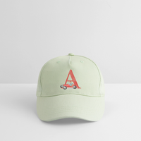 Kinder Snapback Cap personalisiert –  mit Anfangsbuchstaben "A" - Helles Mintgrün