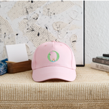 Kinder Snapback Cap personalisiert –  mit Anfangsbuchstaben "O" - Hellrosa