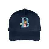 Kinder Snapback Cap personalisiert –  mit Anfangsbuchstaben "B" - Navy