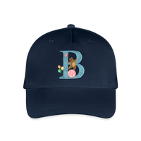 Kinder Snapback Cap personalisiert –  mit Anfangsbuchstaben "B" - Navy