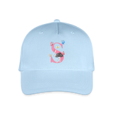 Kinder Snapback Cap personalisiert –  mit Anfangsbuchstaben "S" - Hellblau