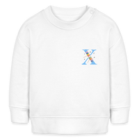 Baby Sweatshirt personalisiert – Bio-Baumwolle Buchstabe "X" - Weiß