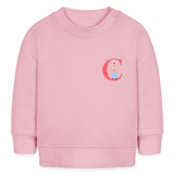 Baby Sweatshirt personalisiert – Bio-Baumwolle Buchstabe "C" - Hellrosa