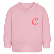 Baby Sweatshirt personalisiert – Bio-Baumwolle Buchstabe "C" - Hellrosa