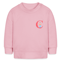 Baby Sweatshirt personalisiert – Bio-Baumwolle Buchstabe "C" - Hellrosa