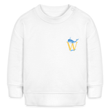 Baby Sweatshirt personalisiert – Bio-Baumwolle Buchstabe "W" - Weiß