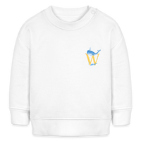 Baby Sweatshirt personalisiert – Bio-Baumwolle Buchstabe "W" - Weiß