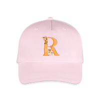 Kinder Snapback Cap personalisiert –  mit Anfangsbuchstaben "R" Rosie - Hellrosa