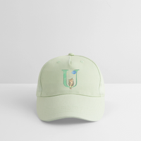 Kinder Snapback Cap personalisiert –  mit Anfangsbuchstaben "U" - Helles Mintgrün