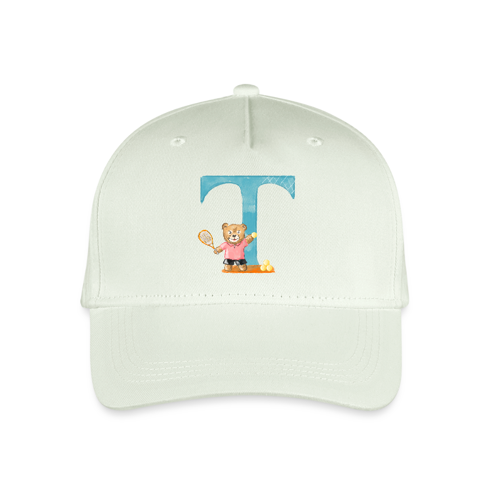 Kinder Snapback Cap personalisiert –  mit Anfangsbuchstaben "T" - Helles Mintgrün