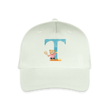Kinder Snapback Cap personalisiert –  mit Anfangsbuchstaben "T" - Helles Mintgrün