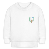 Baby Sweatshirt personalisiert – Bio-Baumwolle Buchstabe "U" - Weiß