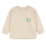 Baby Sweatshirt personalisiert – Bio-Baumwolle Buchstabe "O" - Weißgrau